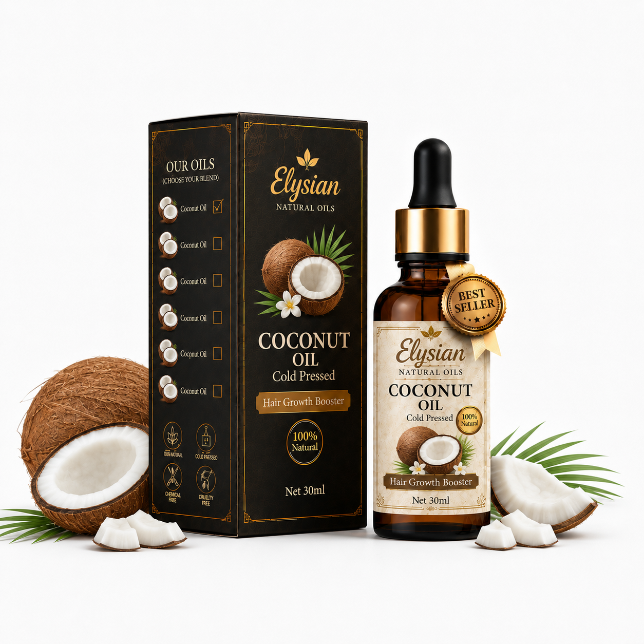 Cold Pressed Coconut Oil for Hair & Skin – 100% Pure Organic