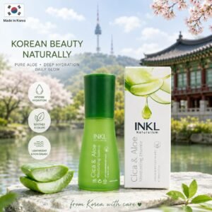 INKL Cica & Aloe Moisturizing Essence – Korean Hydrating Essence for Glowing Skin